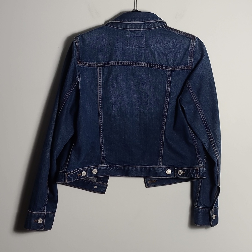 BANANA REPUBLIC Clean Classic Mediun Wash Blue Jean Jacket Size Small - Picture 11 of 16